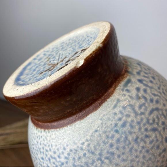 West Germany Pottery Vase, Floral Design, Mid Century Modern Pottery - Picture 9 of 10